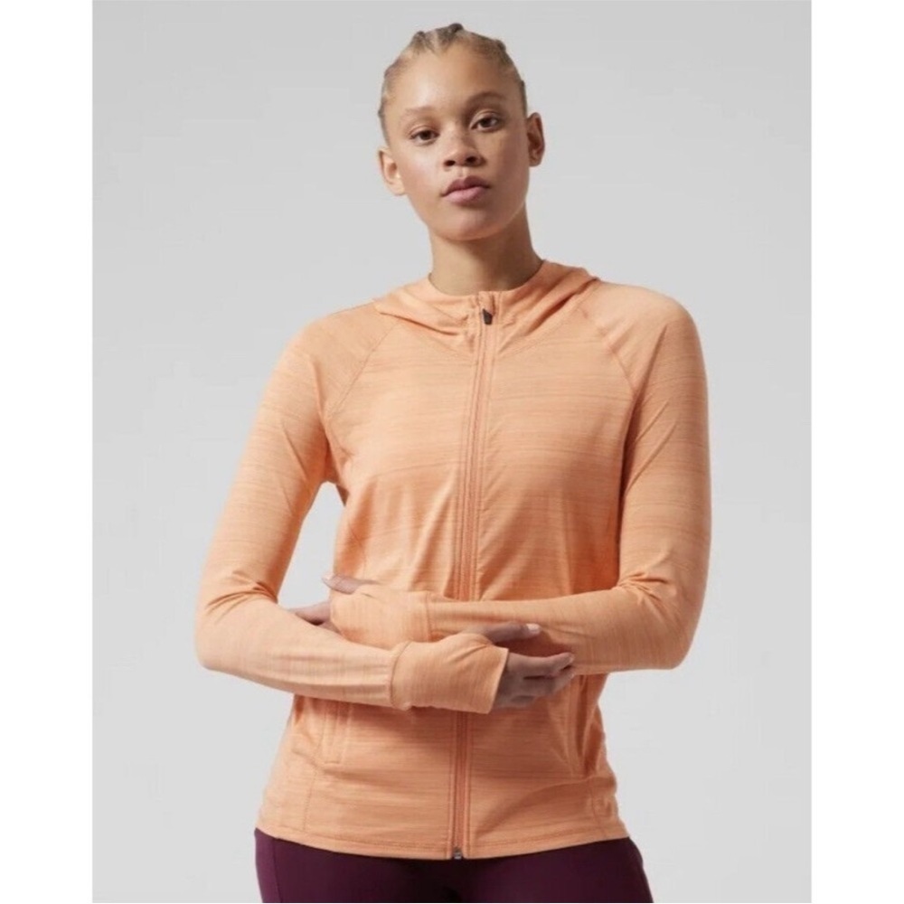 Athleta Pacifica Illume Full Zip Jacket Women's Small Cactus Peach Relaxed E42